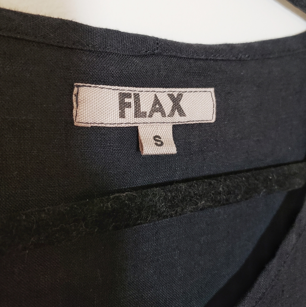 Flax Black Vneck Half Sleeve Dress - Picture 6 of 7